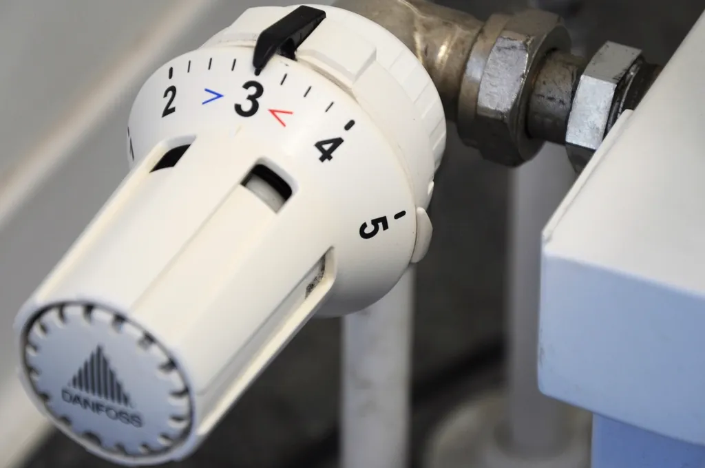Thermostatic valve on a home heating radiator